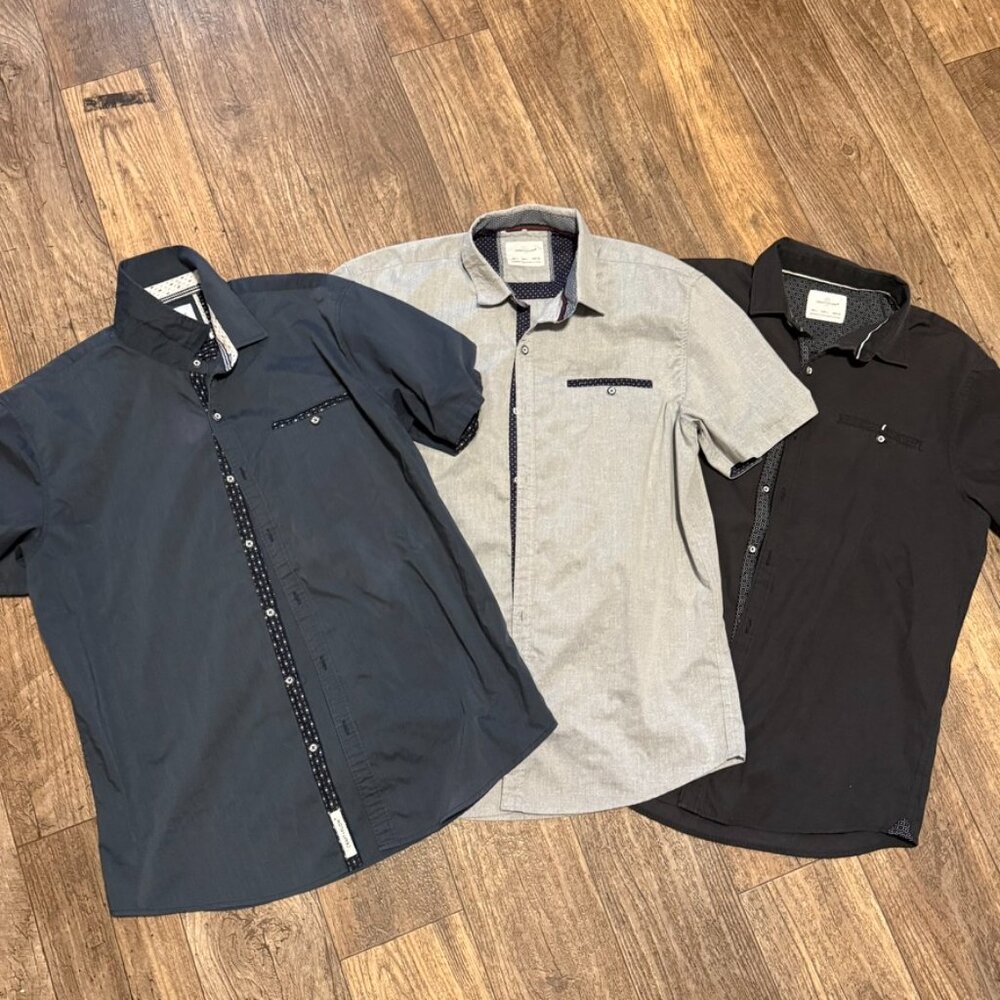 Mens 3 Pack Button Down Shirt